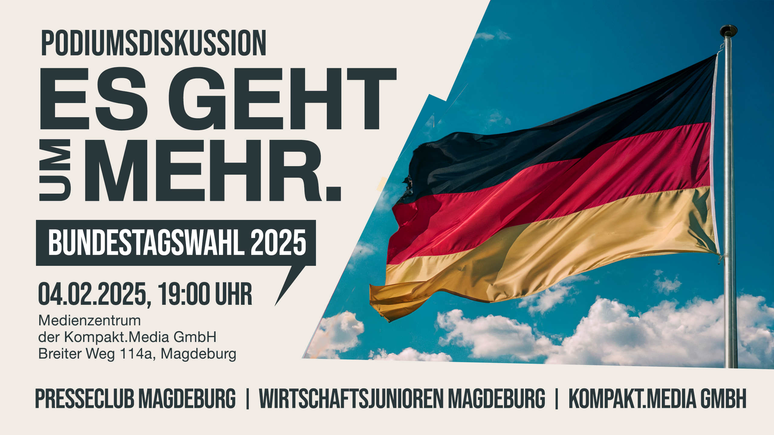 Podiumsdiskussion „Es geht um mehr. Bundestagswahl 2025“